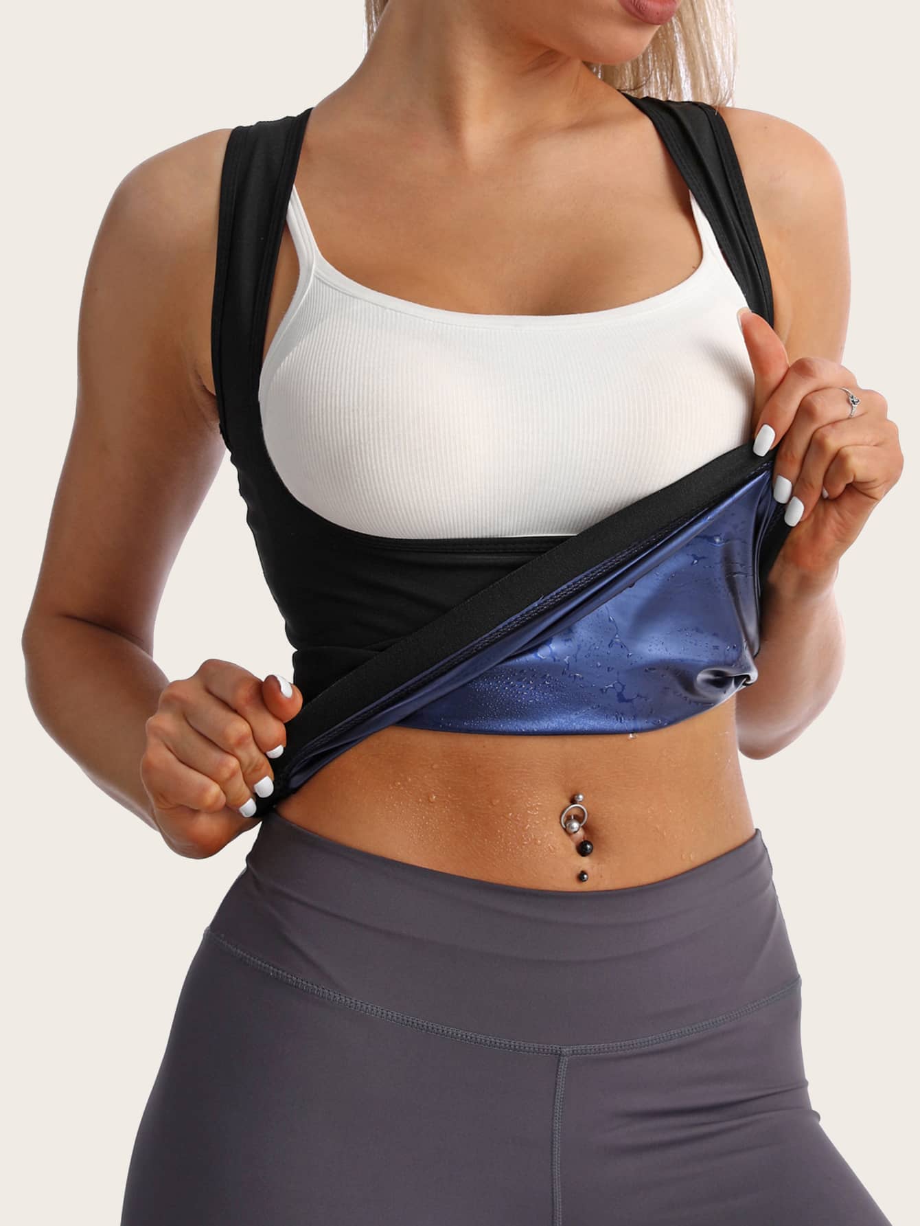 Women's Sports Outdoor Sweat Vest Sauna Suit Body Shaping Waist Belt Fitness Accessory