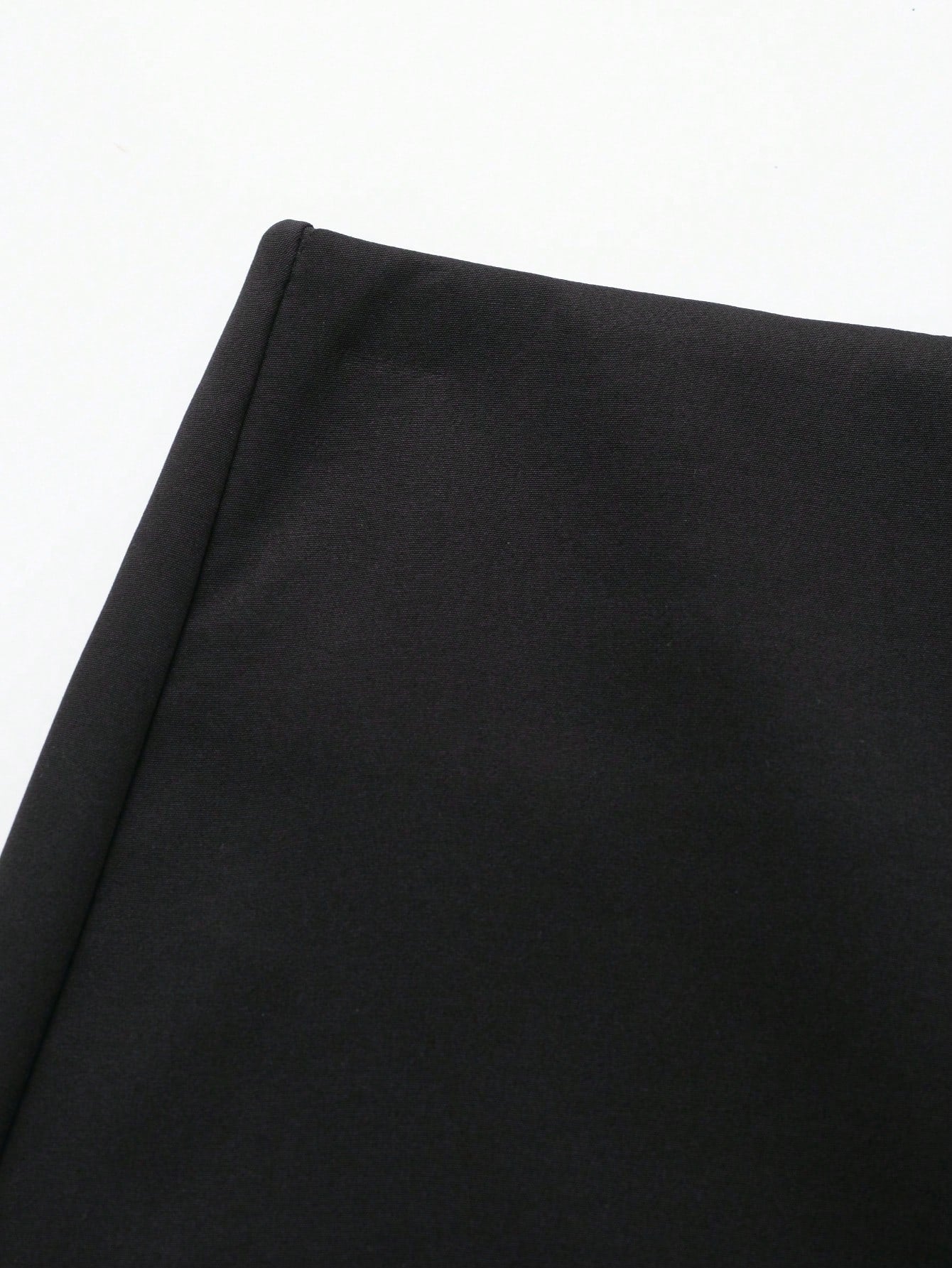 Women's Summer Solid Color Asymmetrical Hem Zipper Skorts Black, Everyday Wear