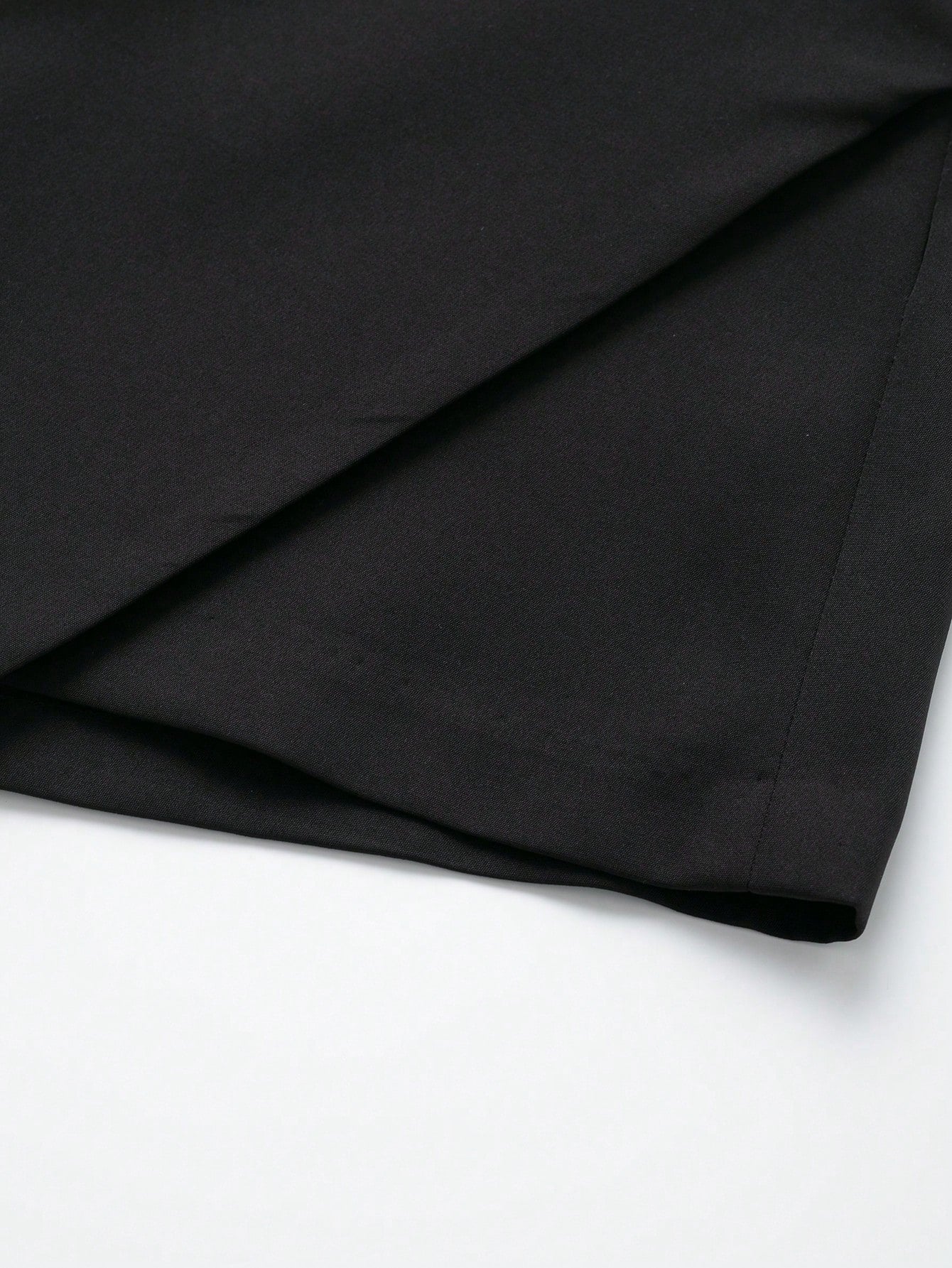 Women's Summer Solid Color Asymmetrical Hem Zipper Skorts Black, Everyday Wear