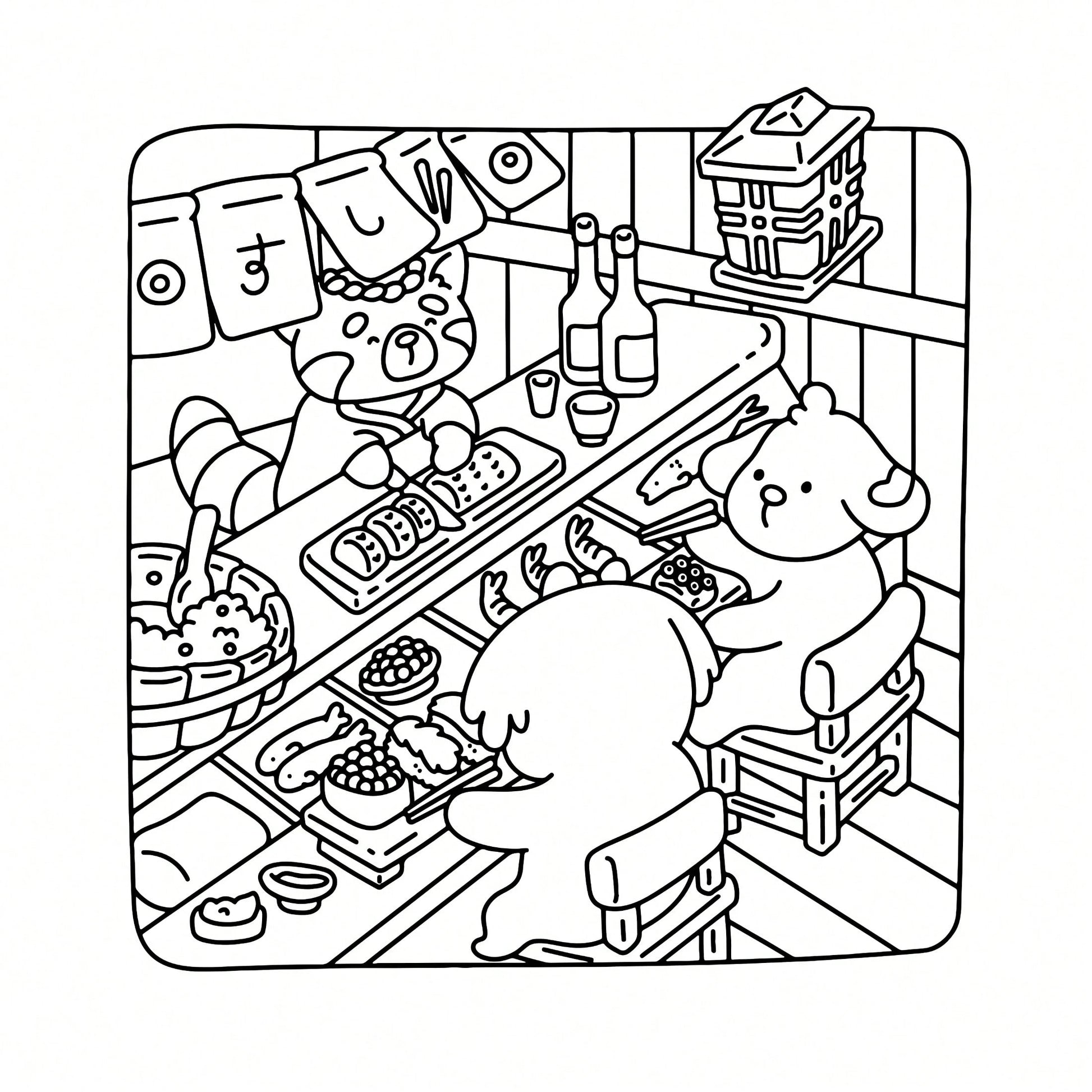 Wonderful Places: Cozy Travel Coloring Book- 40 Pages, 205gsm Thick Opaque Paper| Imaginative Global Destination Scenes (Cute Puppies And Bears Skateboarding Around Iconic Landmarks)| Bold Outlines