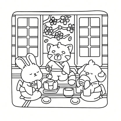 Wonderful Places: Cozy Travel Coloring Book- 40 Pages, 205gsm Thick Opaque Paper| Imaginative Global Destination Scenes (Cute Puppies And Bears Skateboarding Around Iconic Landmarks)| Bold Outlines
