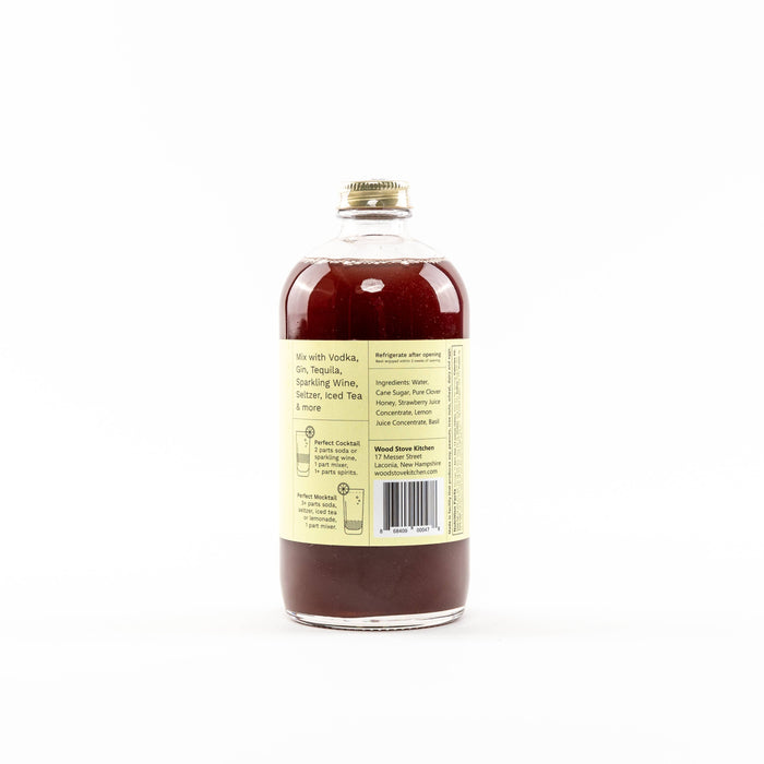 Wood Stove Kitchen - Strawberry & Basil Cocktail and Mocktail Mixer, 16 fl oz