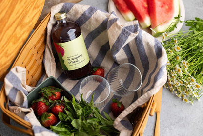 Wood Stove Kitchen - Strawberry & Basil Cocktail and Mocktail Mixer, 16 fl oz