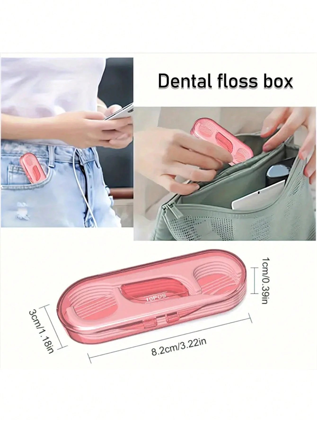 X Milania 10 Dental Floss Per Box- Portable, Effective, And Essential Travel Oral Care For Cleaning Food Residue With Multiple Sets To Choose From