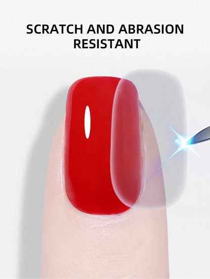 XEIJAYI 2Pcs 15ml Glass Top Coat Long Lasting Clear Rubber Top Coat LED UV Strengthen Nails High Gloss Top Finish Gel Nail Polish