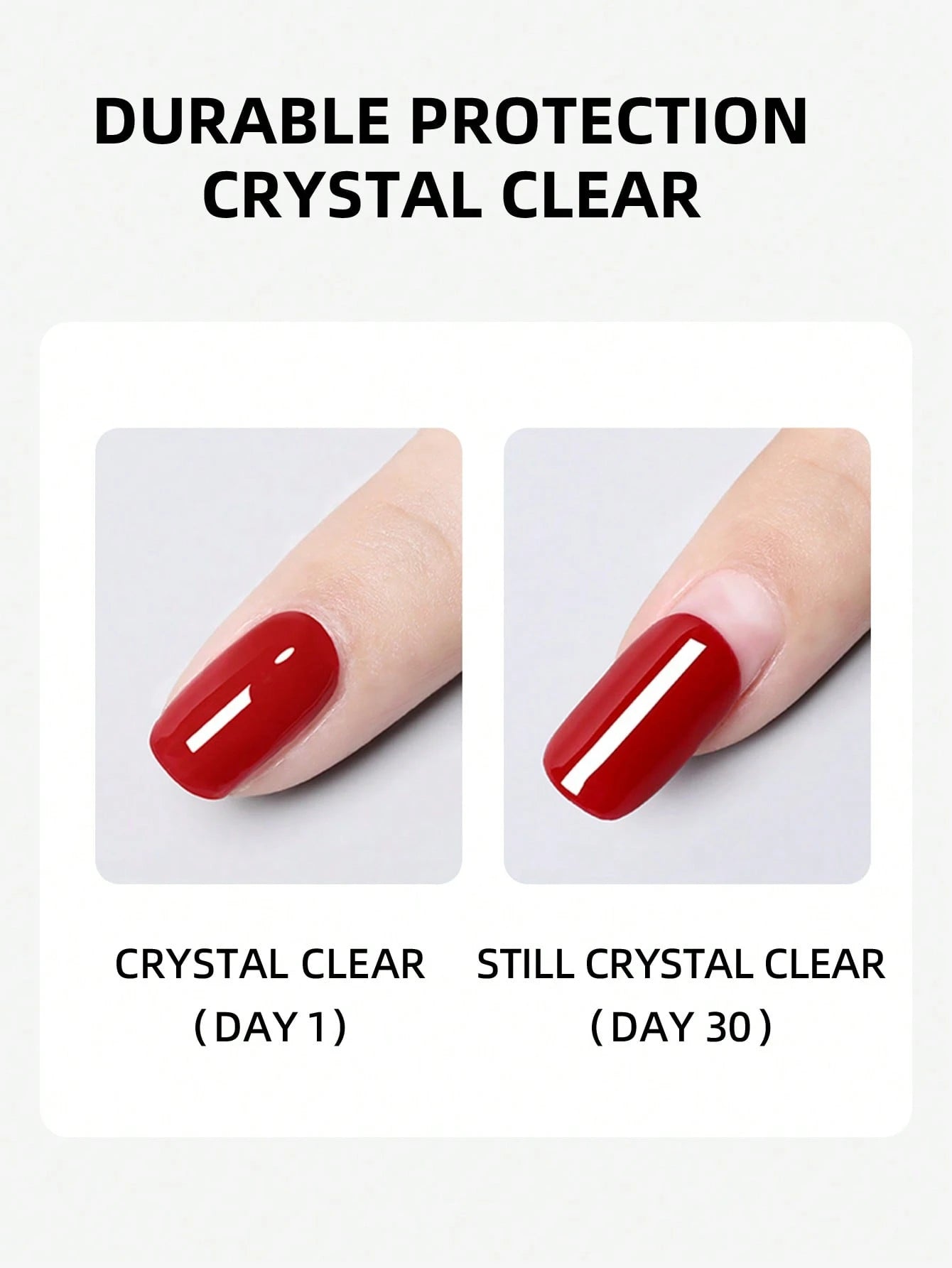 XEIJAYI 2Pcs 15ml Glass Top Coat Long Lasting Clear Rubber Top Coat LED UV Strengthen Nails High Gloss Top Finish Gel Nail Polish
