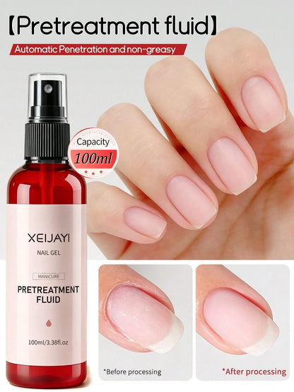 XEIJAYI 3 Bottles 100ml Nail Care Liquid, Cuticle Softener, Nourishing Oil, Manicure & Pedicure Tool