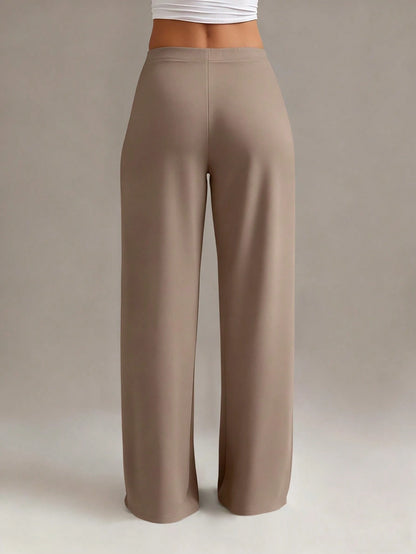 XLLAIS Women's Fashion High Waist Straight Leg Pants Casual Spring, Work To Weekend