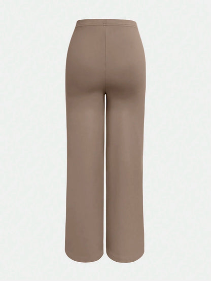 XLLAIS Women's Fashion High Waist Straight Leg Pants Casual Spring, Work To Weekend