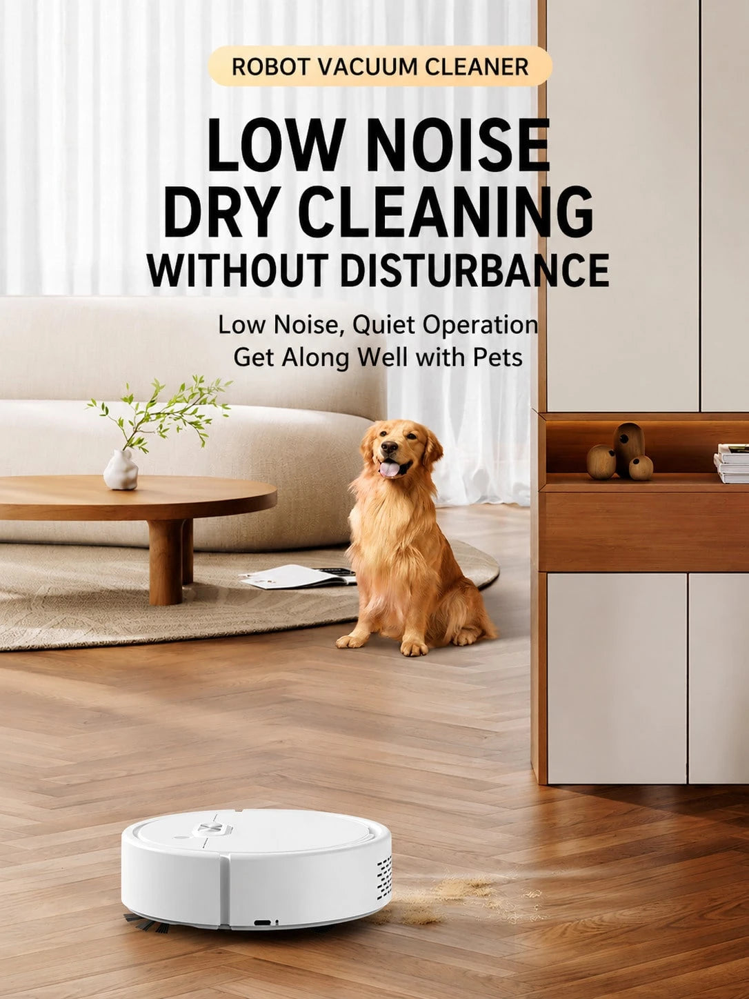 YAIUZGOO 3-In-1 Smart Robot Vacuum, 60mm Ultra-Thin Body, Powerful Suction, 45dB Quiet Automatic Sweeping And Mopping Robot, Suitable For Home Hard Floors, Carpets And Pet Hair