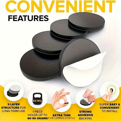 YITAPE Easy-Peel Round Magnetic Tape With Adhesive Backing, 20pcs Adhesive Round Magnetic Tape (Diameter 0.8" X 0.08"), Multi-Purpose Magnetic Dots, Suitable For Art Projects And Photos, Easy-Tear 0.8