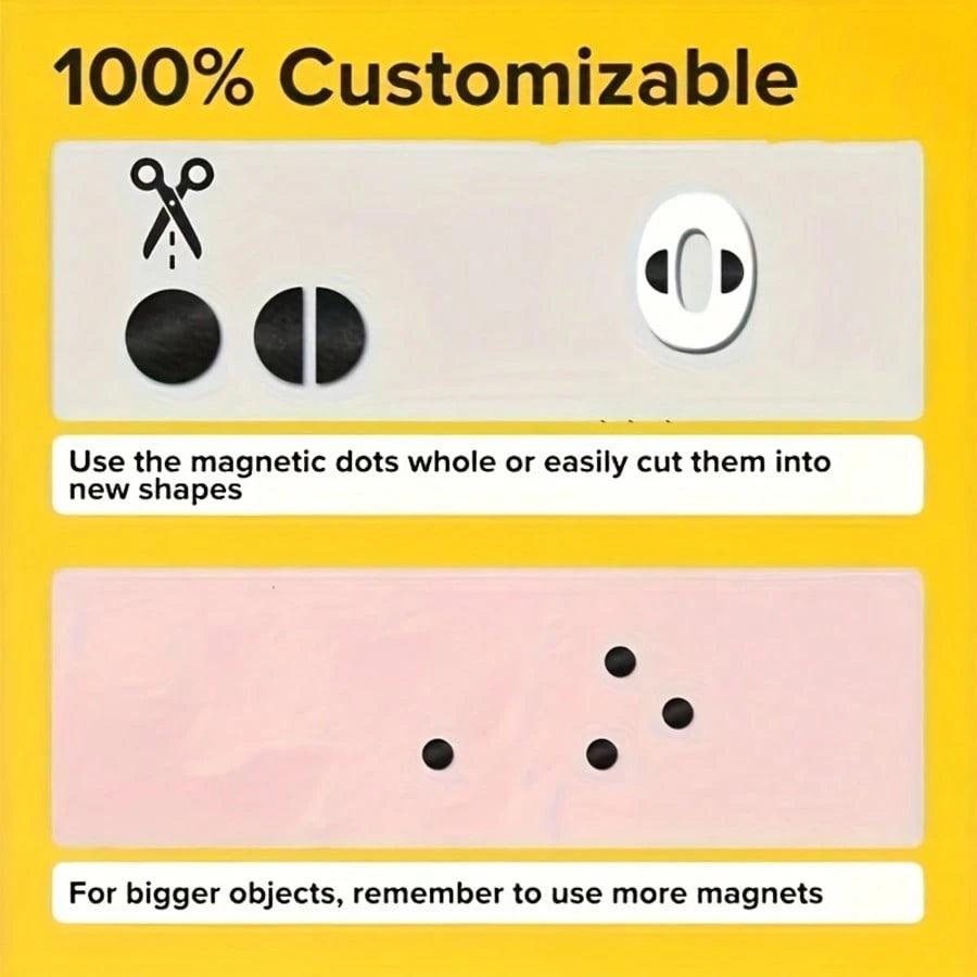 YITAPE Easy-Peel Round Magnetic Tape With Adhesive Backing, 20pcs Adhesive Round Magnetic Tape (Diameter 0.8" X 0.08"), Multi-Purpose Magnetic Dots, Suitable For Art Projects And Photos, Easy-Tear 0.8
