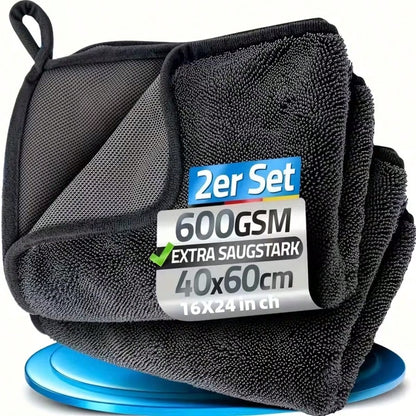 YITUMU Ultra-Fine Quick-Dry Microfiber Cleaning Cloth, High Absorbency Fast Drying Bath Towel, Available In 40X60 And 40X40 Cm, 600 Gsm, Suitable For Bathroom, Car And Home Cleaning- Grey Super Soft