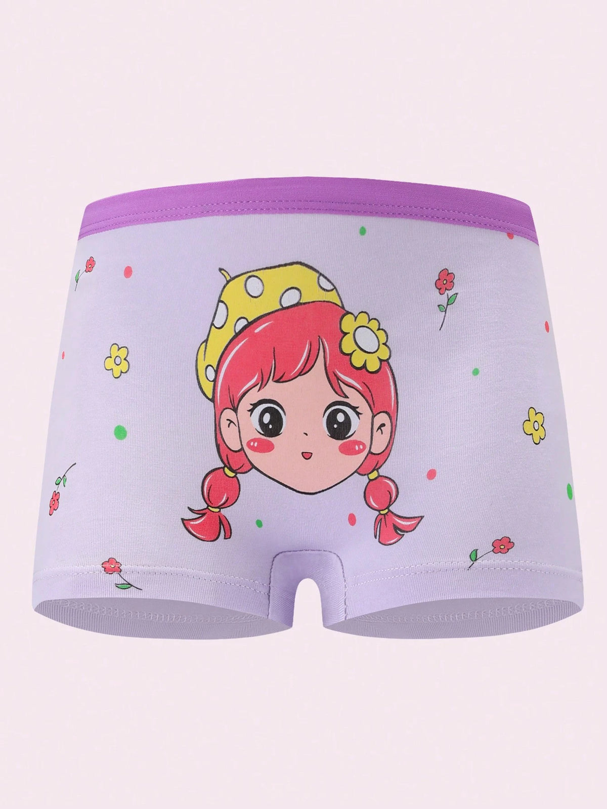 Young Girl 8pcs/Pack Soft & Comfortable Cute Pattern Briefs
