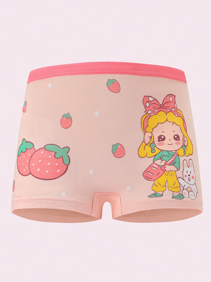 Young Girl 8pcs/Pack Soft & Comfortable Cute Pattern Briefs