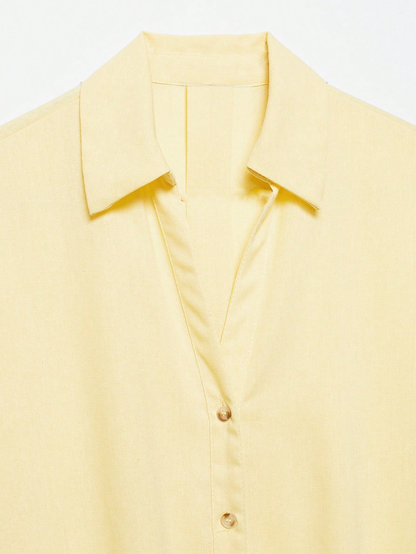 YROOE Fashion Casual Versatile Women's Blouse, Minimalist/Business Casual/Daily Commute/Elegant, Lightweight Loose Collar Long Sleeve Shirt- Light Yellow Summer, Work To Weekend