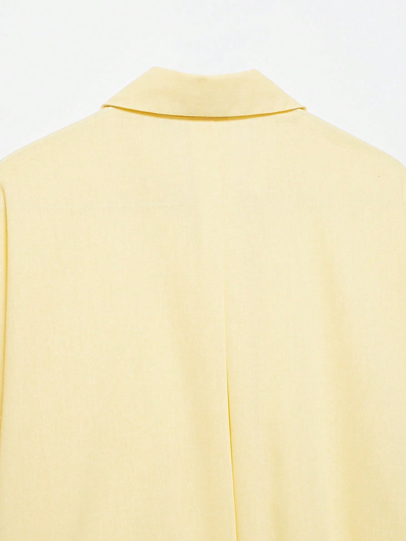 YROOE Fashion Casual Versatile Women's Blouse, Minimalist/Business Casual/Daily Commute/Elegant, Lightweight Loose Collar Long Sleeve Shirt- Light Yellow Summer, Work To Weekend