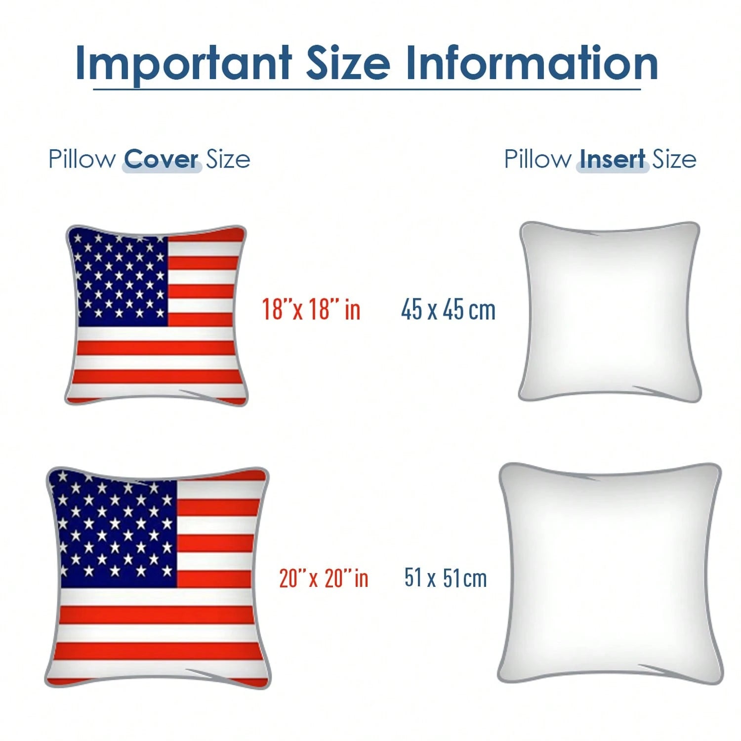 YUNDO Label White Pillow Core, Sofa Cushion, Bed Cushion, Patio Cushion, 18*18 Inches, High Filling Capacity, Machine Washable, Dryable, Reusable, Ultra-Fine Fabric, Brushed Fabric, Soft And Clean, E