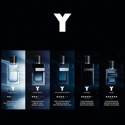 Yves Saint Laurent Y Eau De Parfum Spray With Fresh Geranium & Sensual Woods 3.4 Oz
