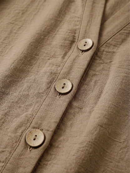 Zayélia Lady's Smooth-Woven Elegant And Simple Casual Summer Blouse, Work Shirt