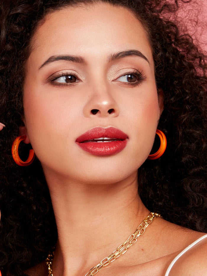 ZENZII Jewelry - Small Resin Open Hoop Earring